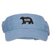 Mama Bear Embroidered Pro Style Cotton Washed Visor