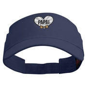 Papai Embroidered Cotton Twill Sun Visor - Navy OSFM