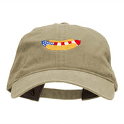 American Hot Dog Embroidered Washed Cap