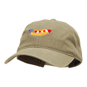 American Hot Dog Embroidered Washed Cap