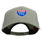 Interstate 710 Embroidered Solid Cotton Twill Pro Style Cap