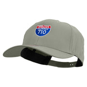 Interstate 710 Embroidered Solid Cotton Twill Pro Style Cap