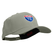 Interstate 710 Embroidered Solid Cotton Twill Pro Style Cap