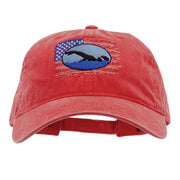 American Swimmer Embroidered Unstructured Pigment Dyed Cotton Cap