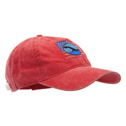 American Swimmer Embroidered Unstructured Pigment Dyed Cotton Cap