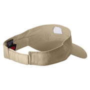 Chocolate Truffles Embroidered Cotton Twill Sun Visor - Khaki OSFM