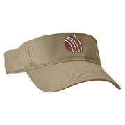 Chocolate Truffles Embroidered Cotton Twill Sun Visor - Khaki OSFM