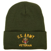 US Army Veteran Military Embroidered Long Beanie