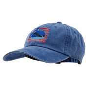 American Swimmer Embroidered Unstructured Pigment Dyed Cotton Cap