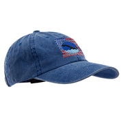 American Swimmer Embroidered Unstructured Pigment Dyed Cotton Cap