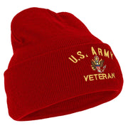 US Army Veteran Military Embroidered Long Beanie