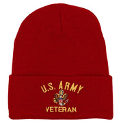 US Army Veteran Military Embroidered Long Beanie