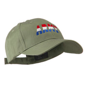 Three Color Army Logo Embroidered Cap