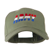 Three Color Army Logo Embroidered Cap