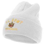 US Army Veteran Military Embroidered Long Beanie