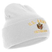 US Army Veteran Military Embroidered Long Beanie