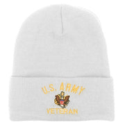 US Army Veteran Military Embroidered Long Beanie