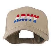 Three Color Army Logo Embroidered Cap