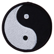 Yin Yang Black amd White Embroidered Patch