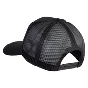 USA Green Flag Marines Patched Solid Cotton Twill Mesh Prostyle Cap - Black OSFM