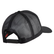 USA Green Flag Marines Patched Solid Cotton Twill Mesh Prostyle Cap - Black OSFM