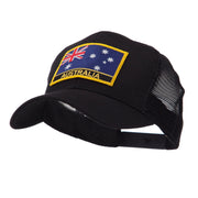 Asia, Australia and Other Flag Letter Patched Mesh Cap