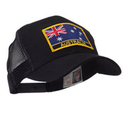 Asia, Australia and Other Flag Letter Patched Mesh Cap