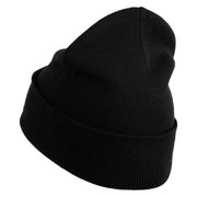 Pears Fruit Iron on Embroidered Patched 12 Inch Long Knitted Beanie - Black OSFM