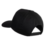 USA Flag Veteran Gold Edge Patched Solid Cotton Twill 5 Panel Prostyle Snap Cap - Black OSFM