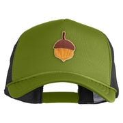 Acorn Patched Summer Foam Mesh Trucker Cap - Cactus Black OSFM