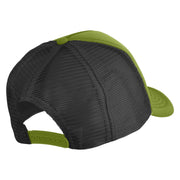 Acorn Patched Summer Foam Mesh Trucker Cap - Cactus Black OSFM
