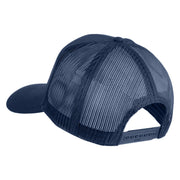USA Green Flag Marines Patched Solid Cotton Twill Mesh Prostyle Cap - Navy OSFM