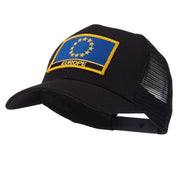 Asia, Australia and Other Flag Letter Patched Mesh Cap