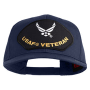 USAF Veteran Patched Solid Cotton Twill Pro Style Cap - Navy OSFM