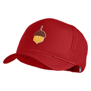 Acorn Patched Summer Foam Mesh Trucker Cap - Red OSFM