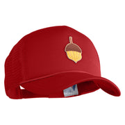 Acorn Patched Summer Foam Mesh Trucker Cap - Red OSFM