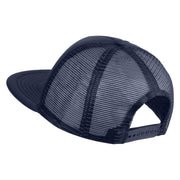 Scuba Hair Don't Care Faux Leather Patched Trucker Cap - Navy OSFM