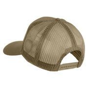 USA Green Flag Marines Patched Solid Cotton Twill Mesh Prostyle Cap - Khaki OSFM