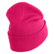 Pears Fruit Iron on Embroidered Patched 12 Inch Long Knitted Beanie - Magenta OSFM