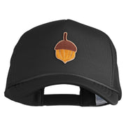 Acorn Patched Summer Foam Mesh Trucker Cap - Black OSFM