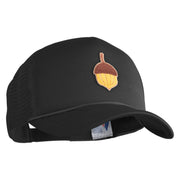 Acorn Patched Summer Foam Mesh Trucker Cap - Black OSFM