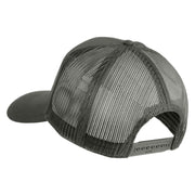 USA Green Flag Marines Patched Solid Cotton Twill Mesh Prostyle Cap - Grey OSFM