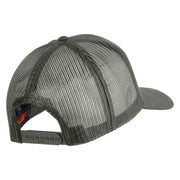 USA Green Flag Marines Patched Solid Cotton Twill Mesh Prostyle Cap - Grey OSFM