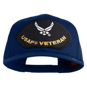 USAF Veteran Patched Solid Cotton Twill Pro Style Cap - Royal OSFM