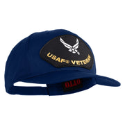 USAF Veteran Patched Solid Cotton Twill Pro Style Cap - Royal OSFM