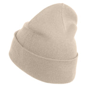 Pears Fruit Iron on Embroidered Patched 12 Inch Long Knitted Beanie - Birch OSFM