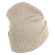 Pears Fruit Iron on Embroidered Patched 12 Inch Long Knitted Beanie - Birch OSFM