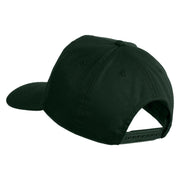 USA Flag Veteran Gold Edge Patched Solid Cotton Twill 5 Panel Prostyle Snap Cap - Dark Green OSFM