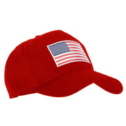 American Flag Heat Transfer 5 Panel Pro Style Brushed Cap