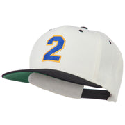 Athletic Number 2 Embroidered Classic Two Tone Cap